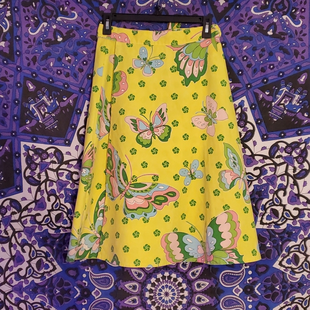 Vintage butterfly wrap skirt - Picture 2 of 14
